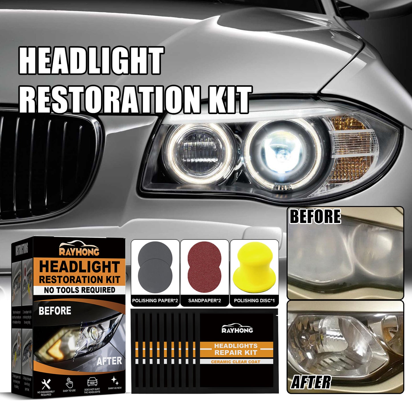 Car Ceramic Headlight Repair Kit