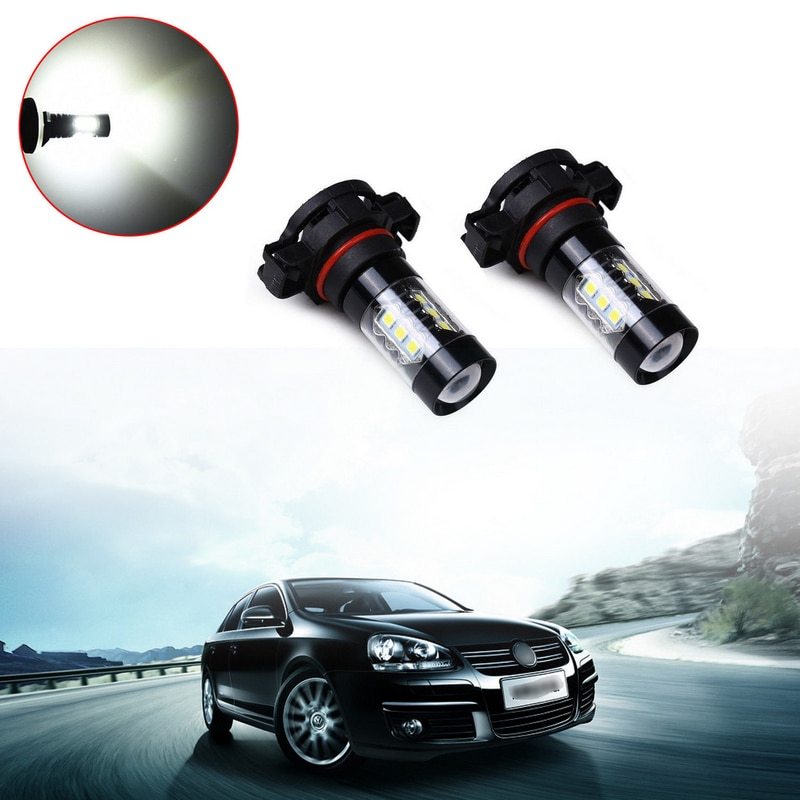 High-power LED Fog Lamp 80W H16 5202 Automobile Headlamp Anti-fog Lamp Black Shell