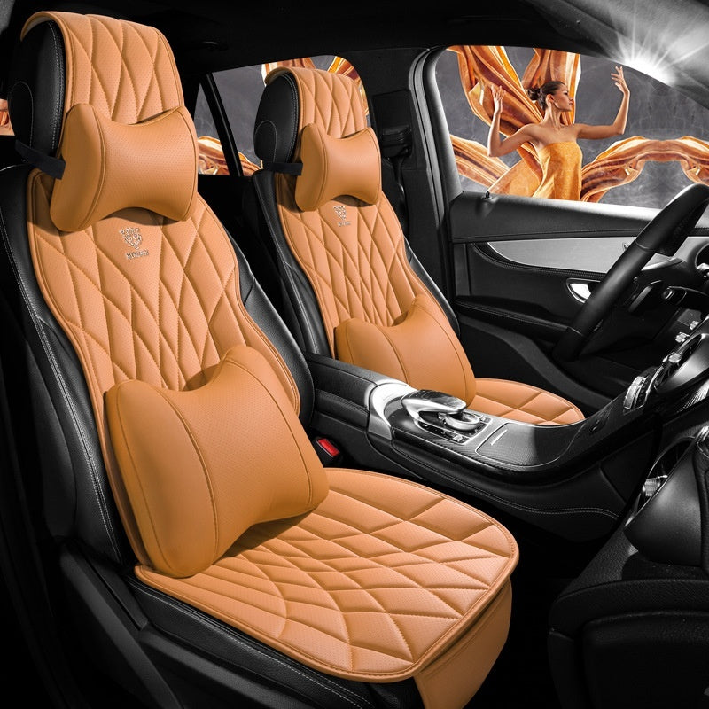 Car Universal Leather Semi-surrounded High-end Five-seat Seat Cover